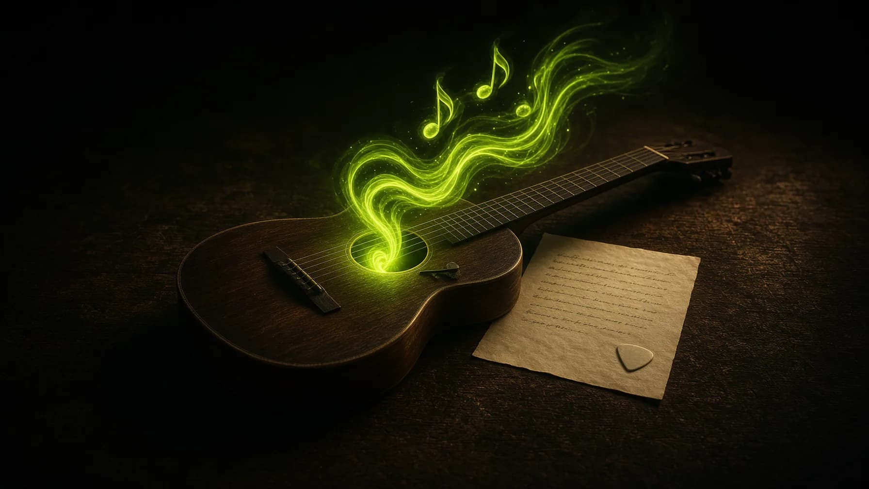 Как сочинить песню на гитаре: аккорды, бой и мелодия — иллюстрация Music Labs